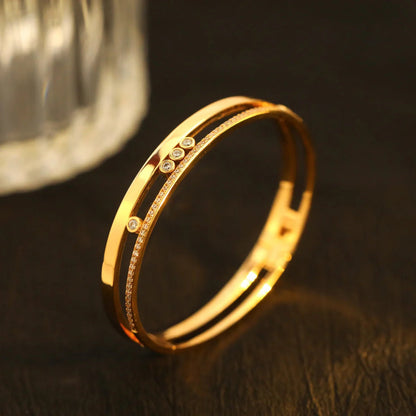 [Glimmer]Move Romane Diamond Bangle Bracelet
