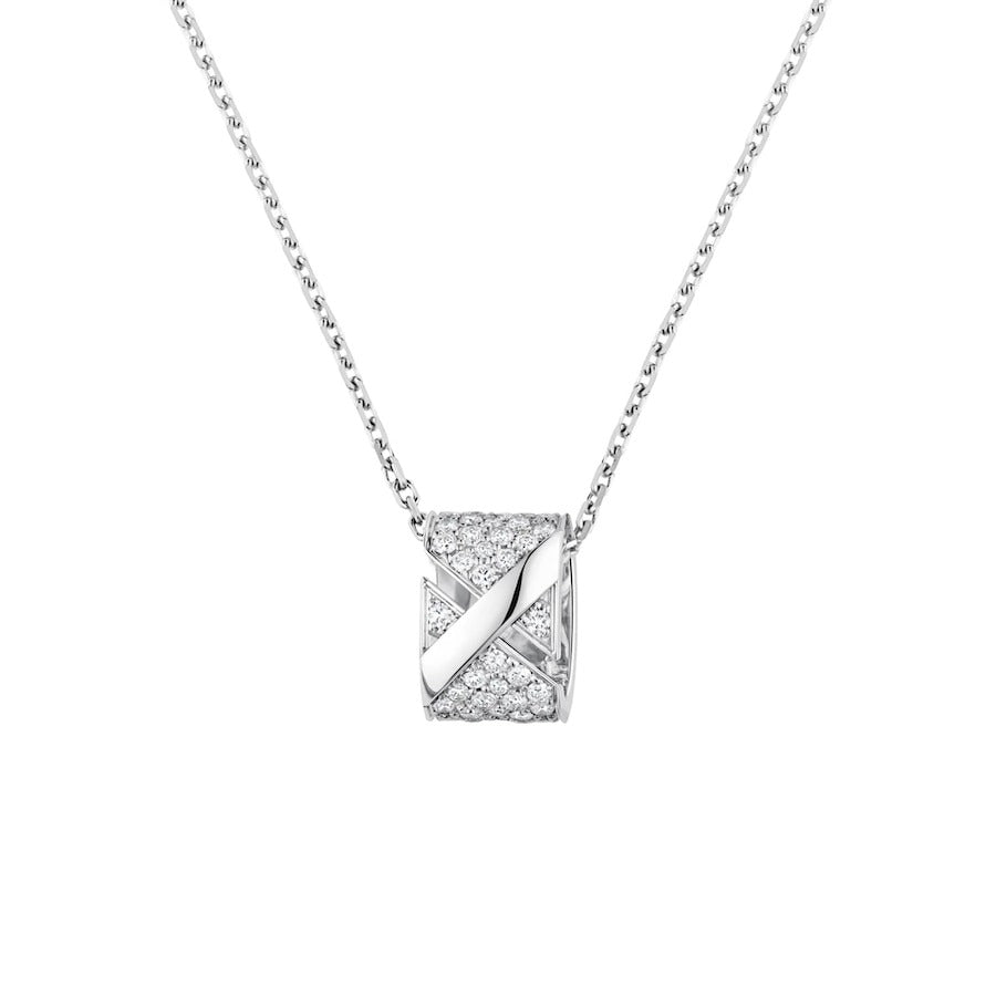 [Glimmer]LIENS EVIDENCE DIAMOND PAVED NECKLACE