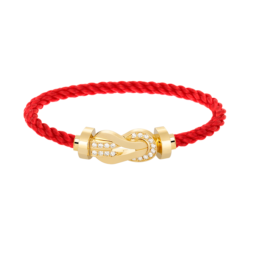 [Glimmer]CHANCE LARGE 8 FIGURE BUCKLE HALF DIAMOND BRACELET GOLD