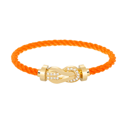 [Glimmer]CHANCE LARGE 8 FIGURE BUCKLE HALF DIAMOND BRACELET GOLD