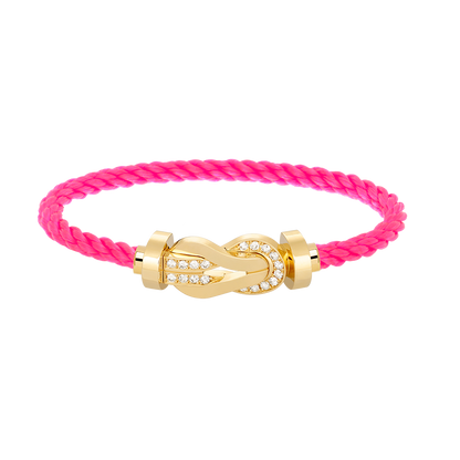 [Glimmer]CHANCE LARGE 8 FIGURE BUCKLE HALF DIAMOND BRACELET GOLD