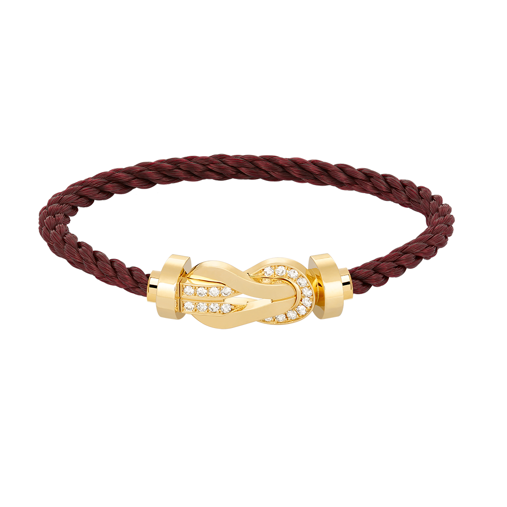 [Glimmer]CHANCE LARGE 8 FIGURE BUCKLE HALF DIAMOND BRACELET GOLD