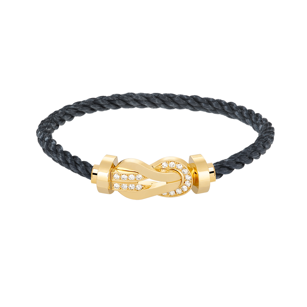 [Glimmer]CHANCE LARGE 8 FIGURE BUCKLE HALF DIAMOND BRACELET GOLD