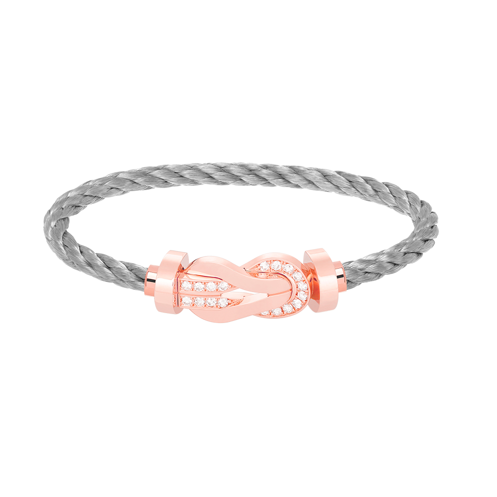 [Glimmer]CHANCE LARGE 8 FIGURE BUCKLE HALF DIAMOND BRACELET Glimmer GOLD