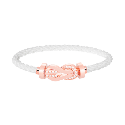 [Glimmer]CHANCE LARGE 8 FIGURE BUCKLE HALF DIAMOND BRACELET Glimmer GOLD