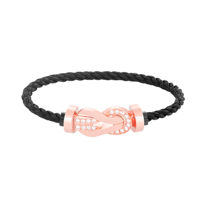 [Glimmer]CHANCE LARGE 8 FIGURE BUCKLE HALF DIAMOND BRACELET Glimmer GOLD