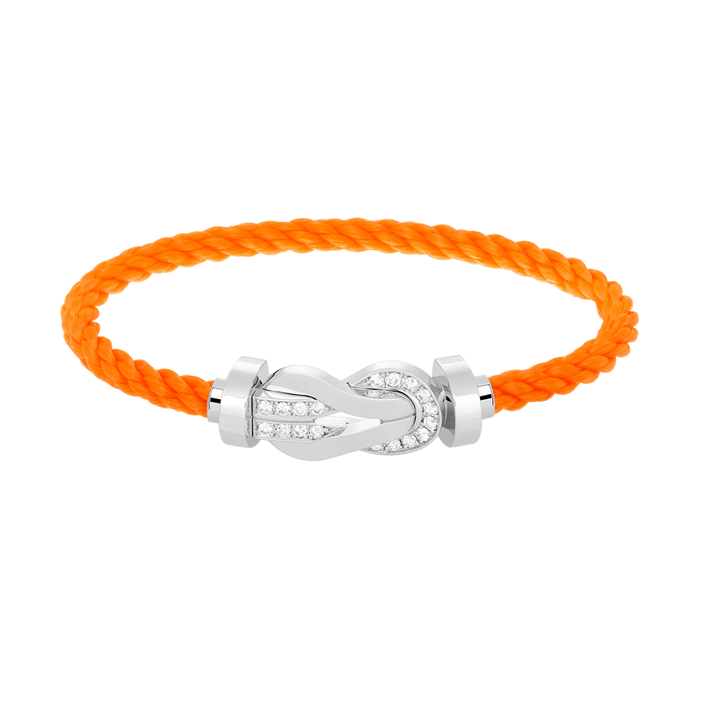 [Glimmer]CHANCE LARGE 8 FIGURE BUCKLE HALF DIAMOND BRACELET SILVER