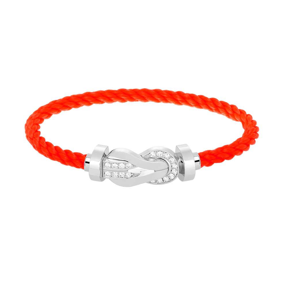 [Glimmer]CHANCE LARGE 8 FIGURE BUCKLE HALF DIAMOND BRACELET SILVER