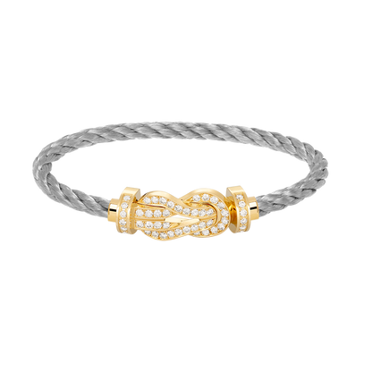 [Glimmer]CHANCE LARGE 8 FIGURE BUCKLE FULLDIAMOND BRACELET GOLD