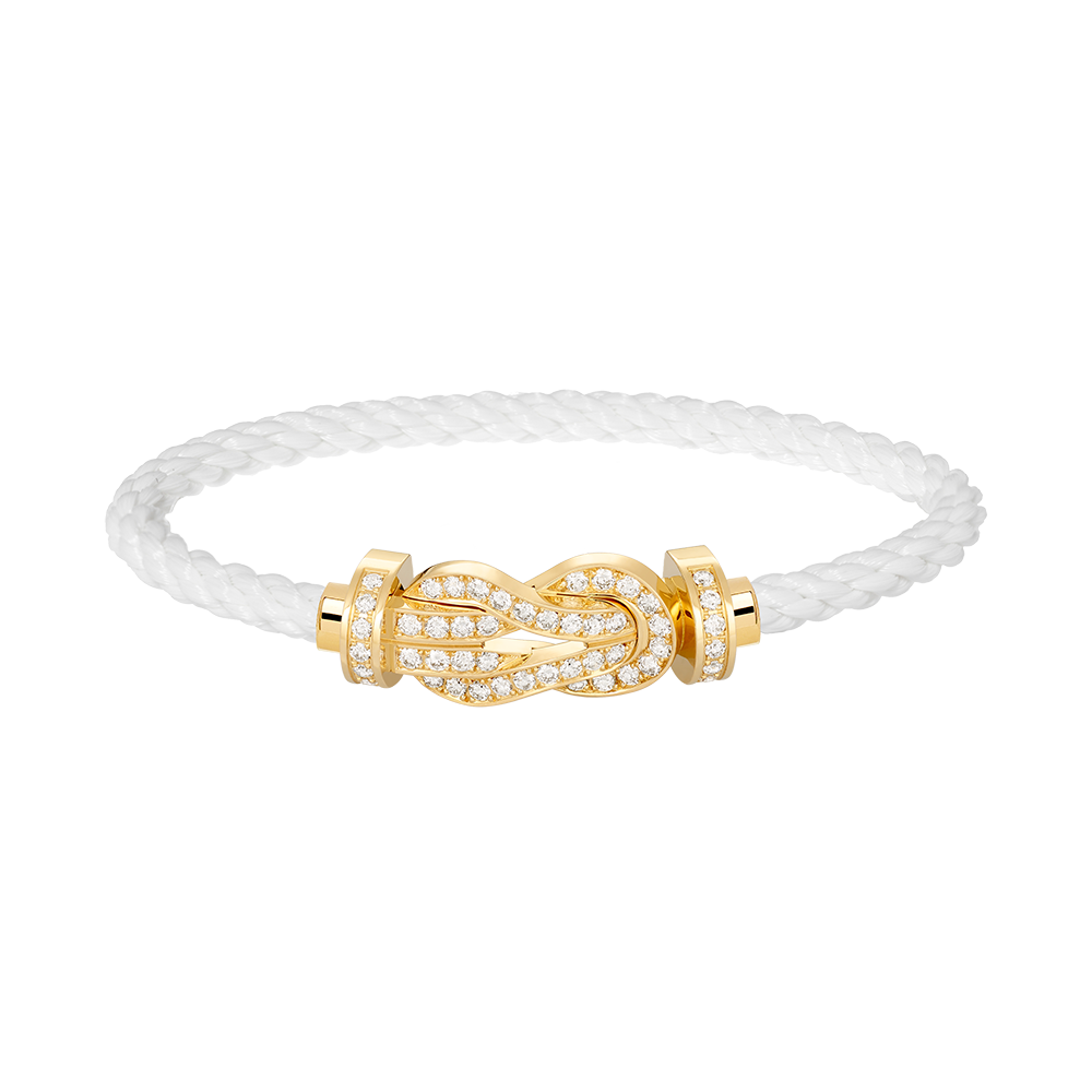[Glimmer]CHANCE LARGE 8 FIGURE BUCKLE FULLDIAMOND BRACELET GOLD