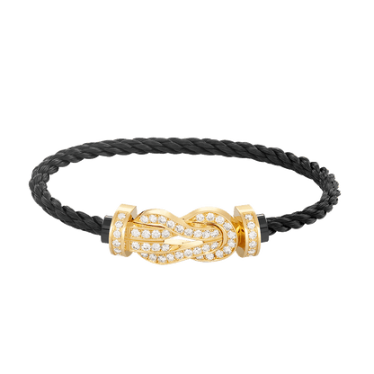 [Glimmer]CHANCE LARGE 8 FIGURE BUCKLE FULLDIAMOND BRACELET GOLD
