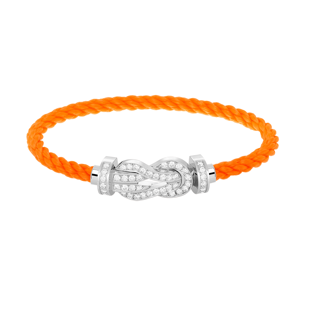 [Glimmer]CHANCE LARGE 8 FIGURE BUCKLE FULL DIAMOND BRACELET SILVER