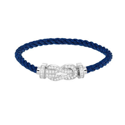 [Glimmer]CHANCE LARGE 8 FIGURE BUCKLE FULL DIAMOND BRACELET SILVER