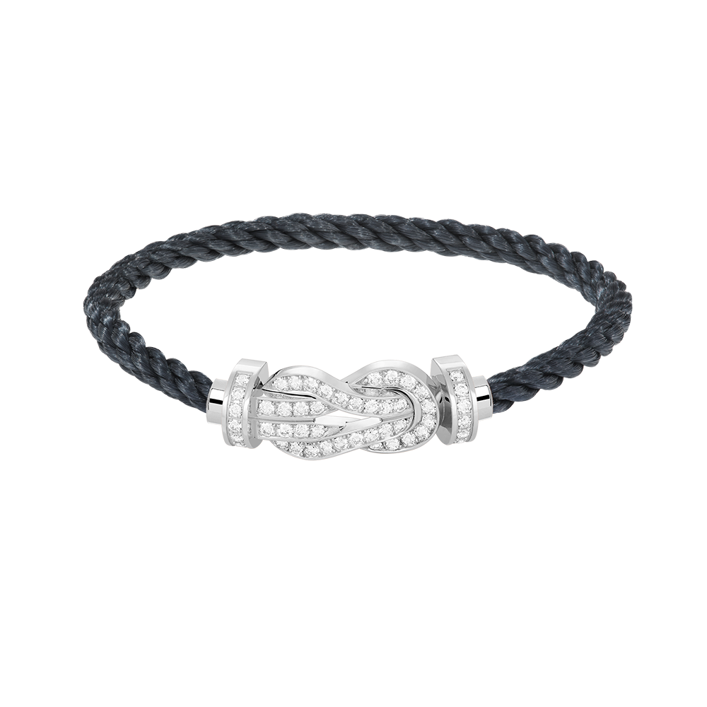 [Glimmer]CHANCE LARGE 8 FIGURE BUCKLE FULL DIAMOND BRACELET SILVER