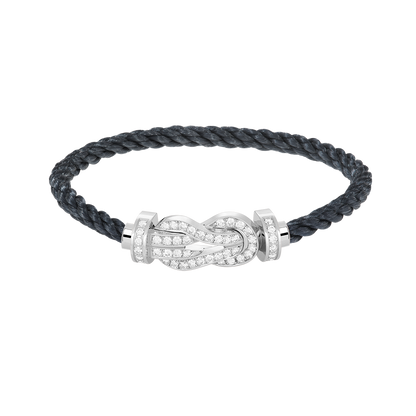 [Glimmer]CHANCE LARGE 8 FIGURE BUCKLE FULL DIAMOND BRACELET SILVER