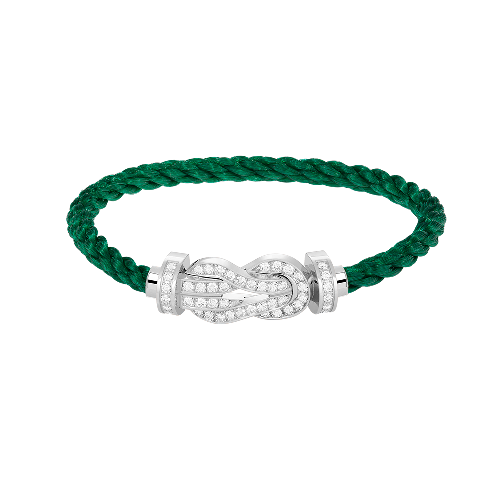 [Glimmer]CHANCE LARGE 8 FIGURE BUCKLE FULL DIAMOND BRACELET SILVER