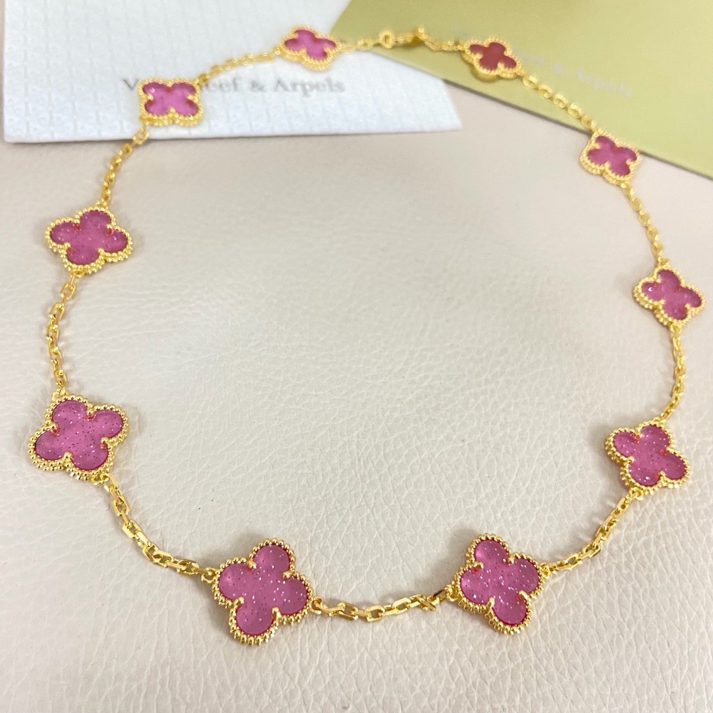 [Liorra Jewelry]CLOVER 10 MOTIFS  NEW BUBBLE PINK ENAMEL