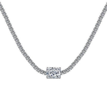 [Glimmer Jewelry]2.0 carat Ornate Emerald Cut Necklace