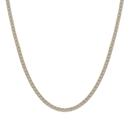 [Glimmer Jewelry]Delicate Round Shape Tennis Necklace