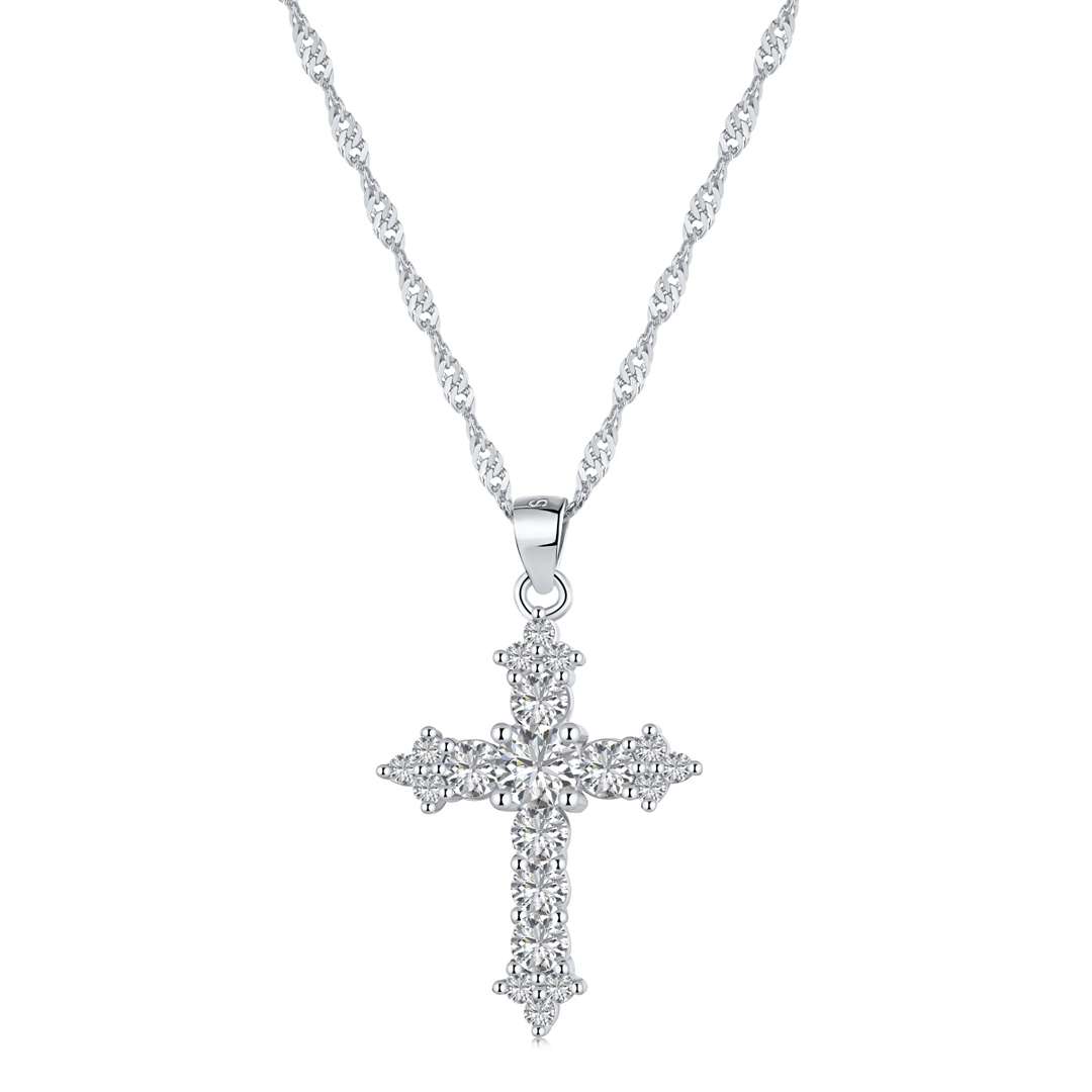 [Glimmer Jewelry]Delicate Cross Shape Necklace