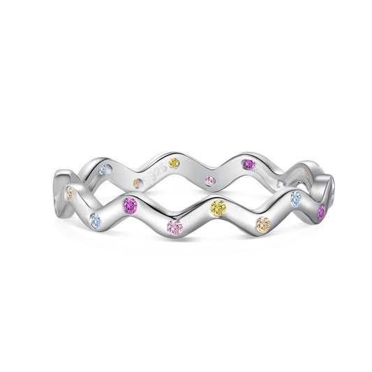 [Glimmer Jewelry]Ornate Vibrant Round Cut Daily Ring