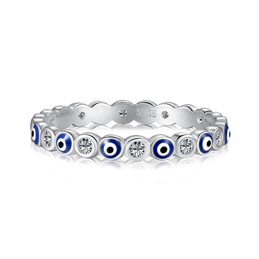 [Glimmer Jewelry]Sparkling Vibrant Round Shape Daily Ring