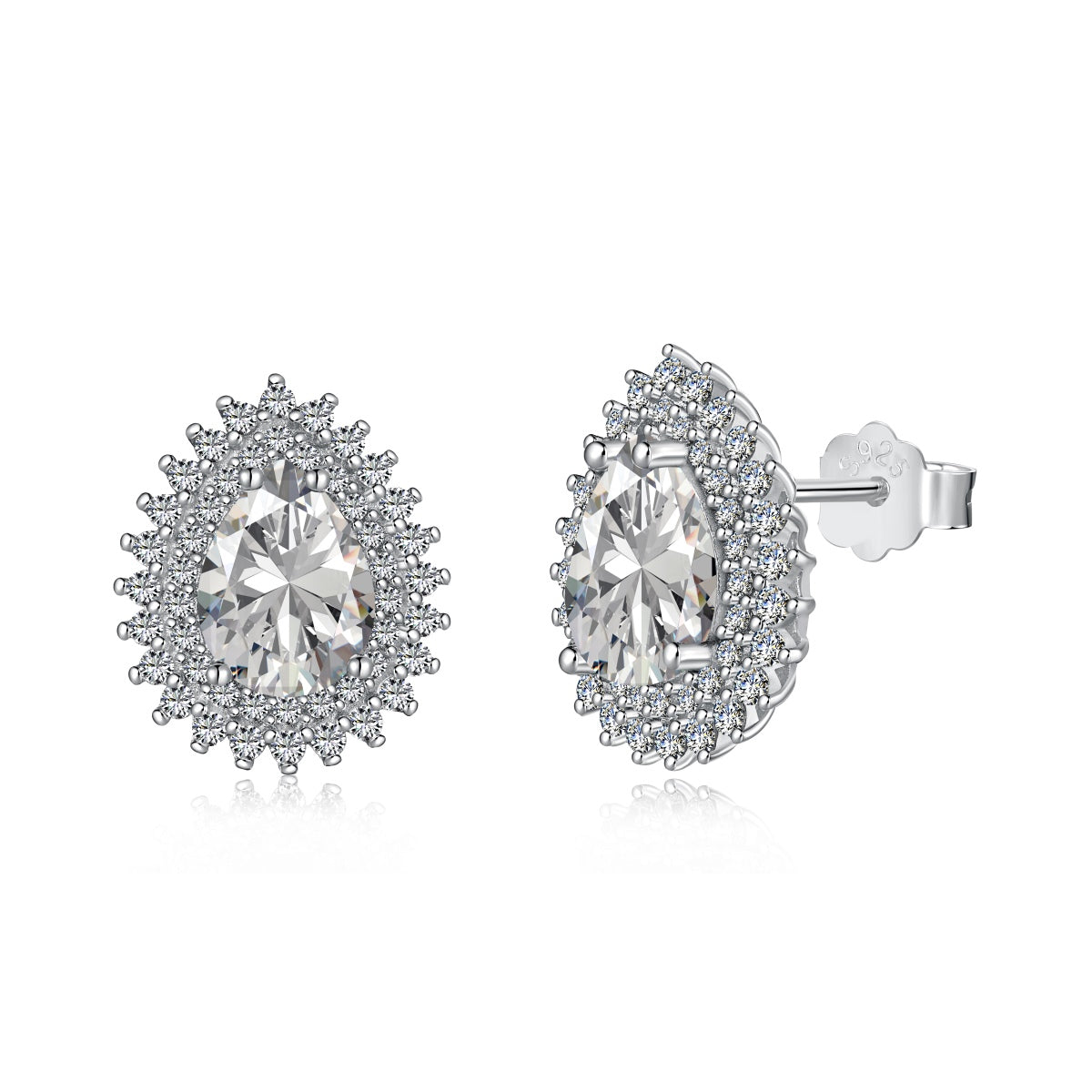 [Glimmer Jewelry]Delicate Gorgeous Pear Cut Daily Earrings
