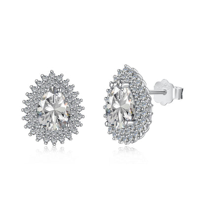 [Glimmer Jewelry]Delicate Gorgeous Pear Cut Daily Earrings