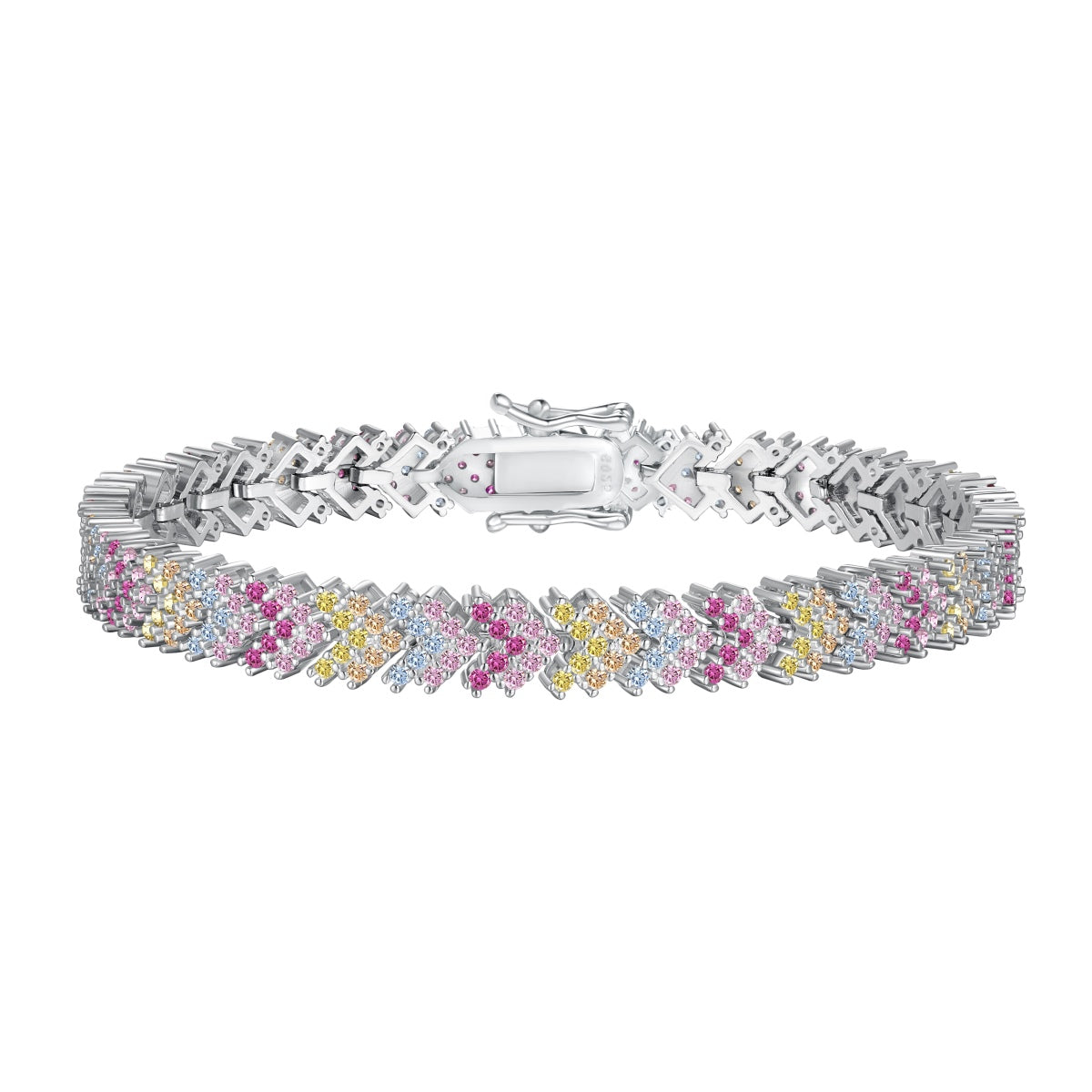 [Glimmer Jewelry]Ornate Sparkling Round Cut Party Bracelet