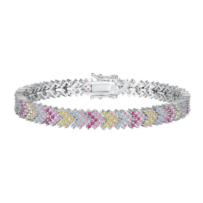 [Glimmer Jewelry]Ornate Sparkling Round Cut Party Bracelet