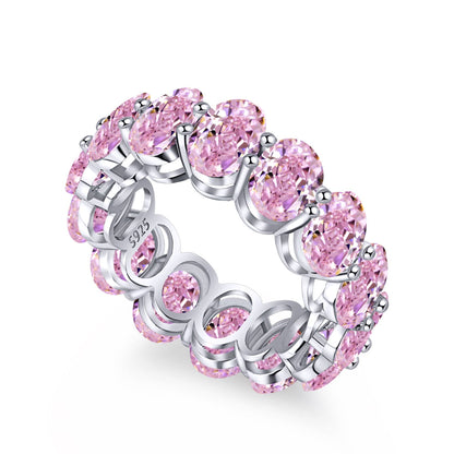 [Glimmer Jewelry]Dainty Elongated Cushion Cut Tennis Ring