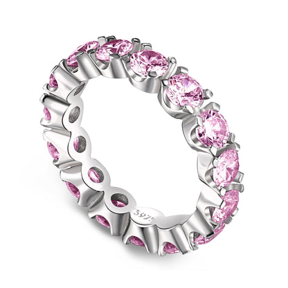 [Glimmer Jewelry]Eternity Round Cut Tennis Ring