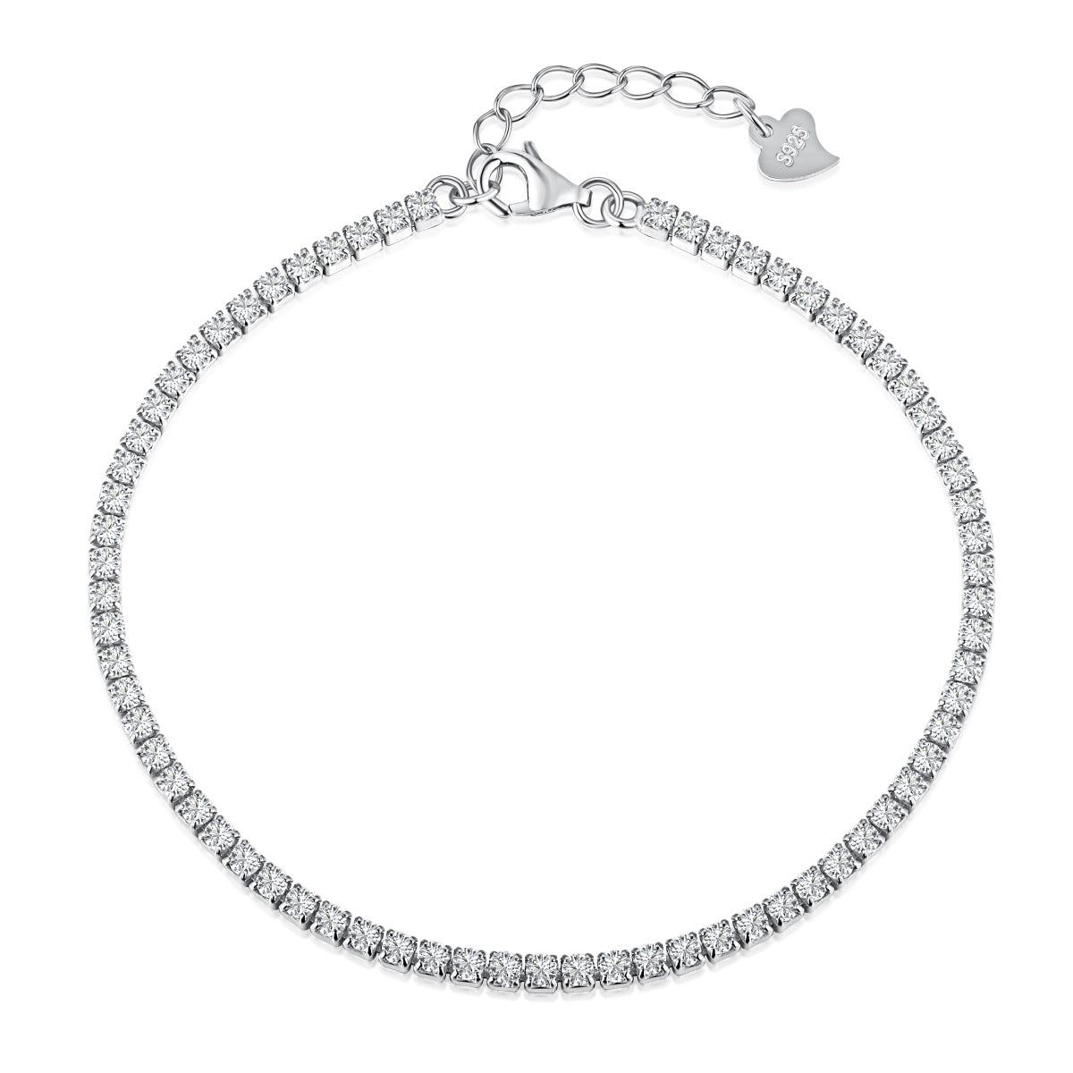[Glimmer Jewelry]Radiant Shinning Princess Cut Tennis Bracelet