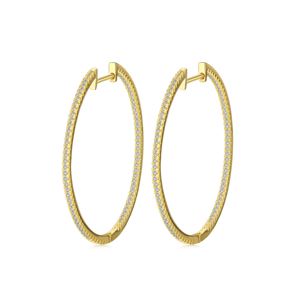 [Glimmer Jewelry]人気の大きなフープピアス