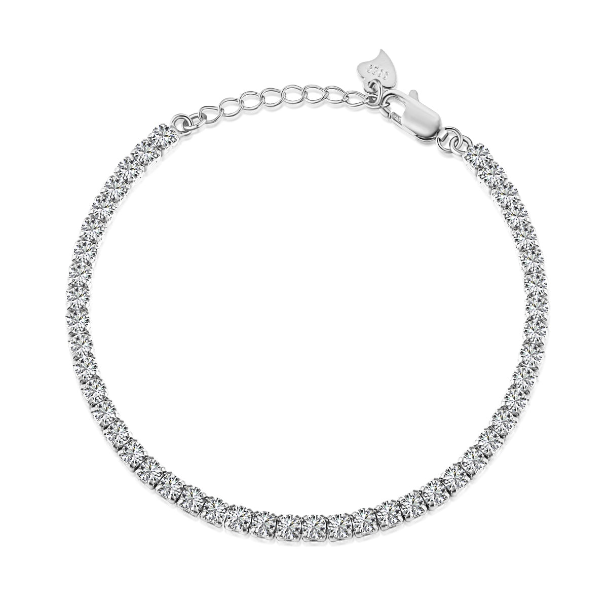 [Glimmer Jewelry]Sparkling Round Cut Daily Bracelet