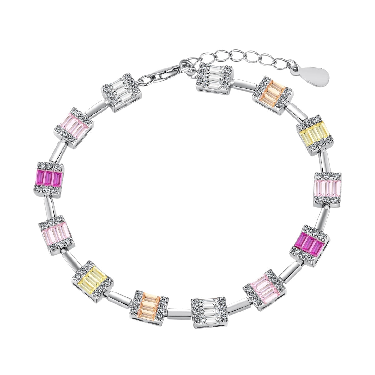 [Glimmer Jewelry]上品で魅力的なエメラルドカット デイリーブレスレット