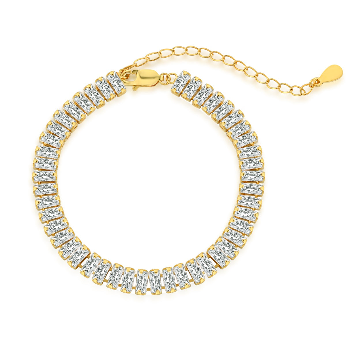[Glimmer Jewelry]Exquisite Emerald Cut Daily Bracelet