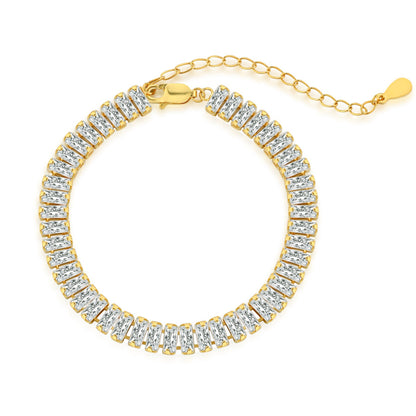 [Glimmer Jewelry]Exquisite Emerald Cut Daily Bracelet