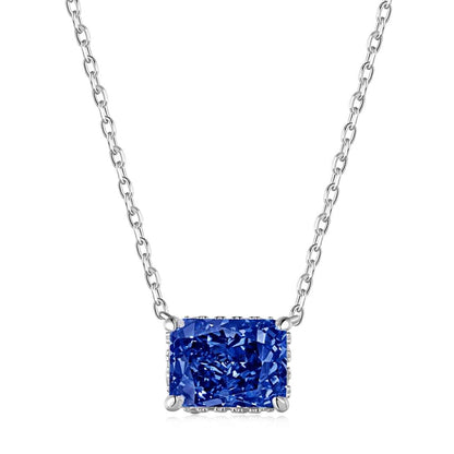 [Glimmer Jewelry]豪華なスクエアシェイプのカラフルネックレス
