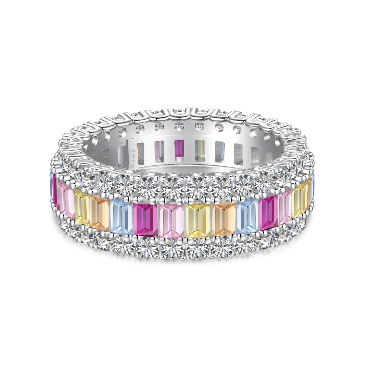 [Glimmer Jewelry]Dainty Colorful Radiant Cut Daily Ring