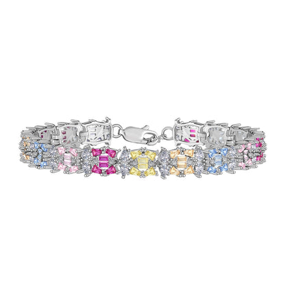 [Glimmer Jewelry]Delicate Colorful Multi Cut Party Bracelet