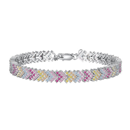 [Glimmer Jewelry]Ornate Sparkling Round Cut Party Bracelet