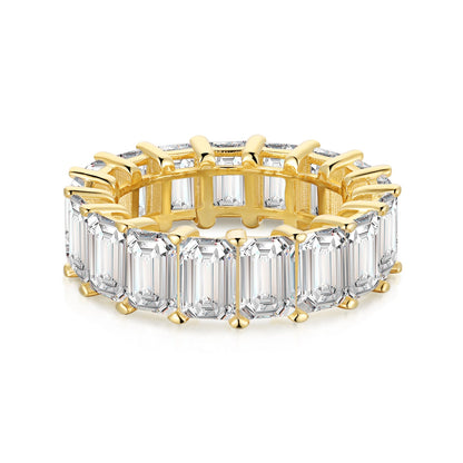 [Glimmer Jewelry]0.75 Carat Elegant Emerald Cut Tennis Ring