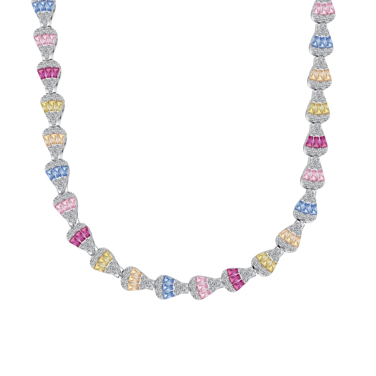 [Glimmer Jewelry]Radiant Colorful Rainbow Necklace