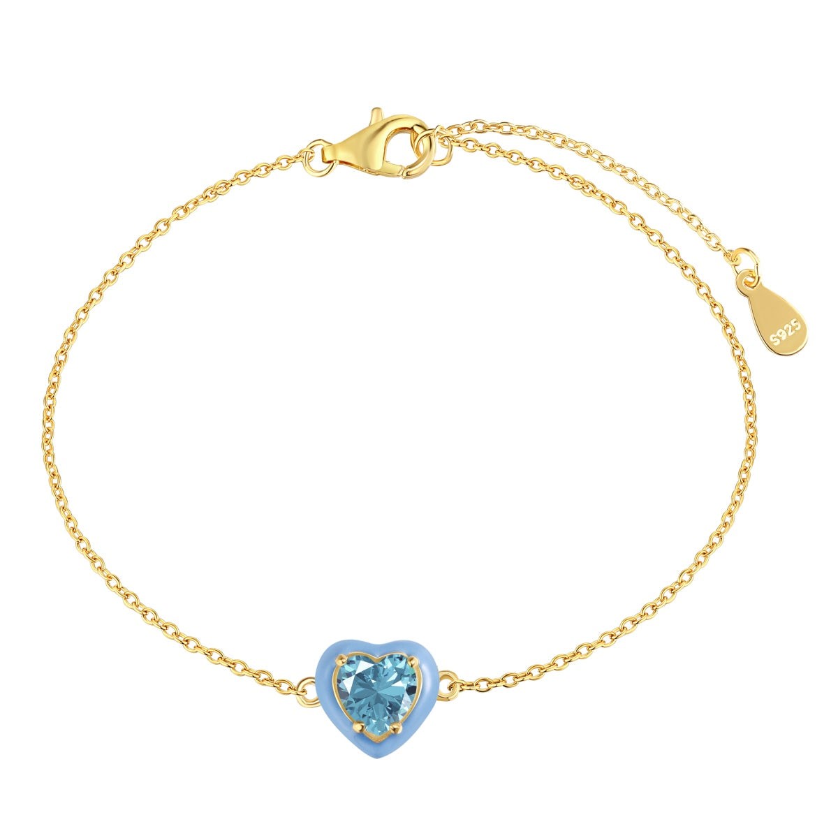 [Glimmer Jewelry]煌めくロマンチックなハート型ラバーブレスレット
