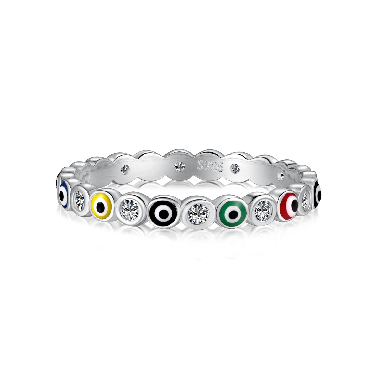 [Glimmer Jewelry]Sparkling Vibrant Round Shape Daily Ring
