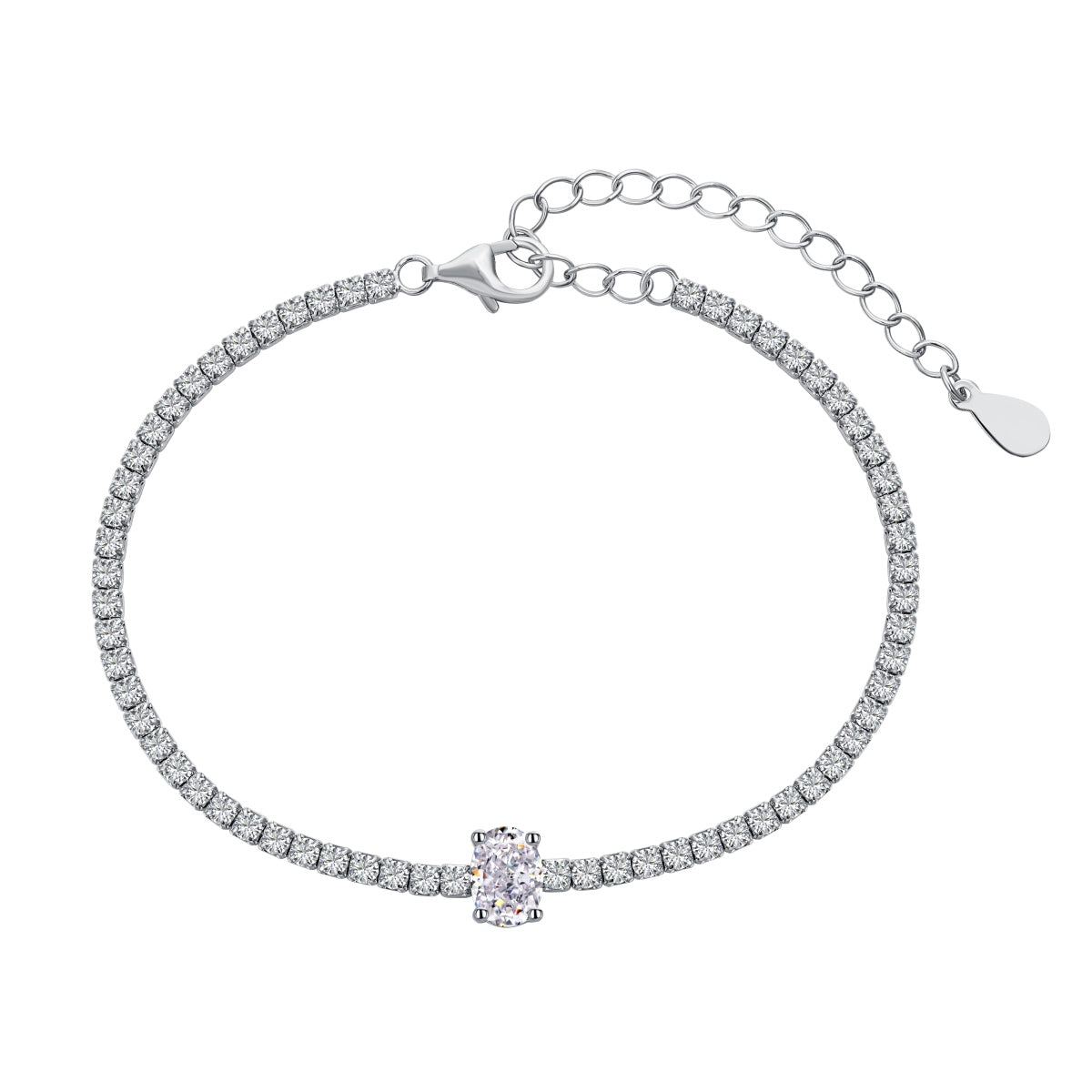 [Glimmer Jewelry]0.75 Carat Exquisite Oval Cut Daily Bracelet