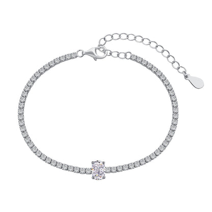 [Glimmer Jewelry]0.75 Carat Exquisite Oval Cut Daily Bracelet