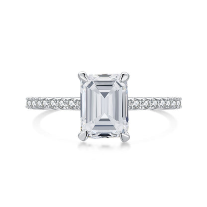 [Glimmer Jewelry]2.0 Carat Scintillating Ornate Radiant Cut Party Ring