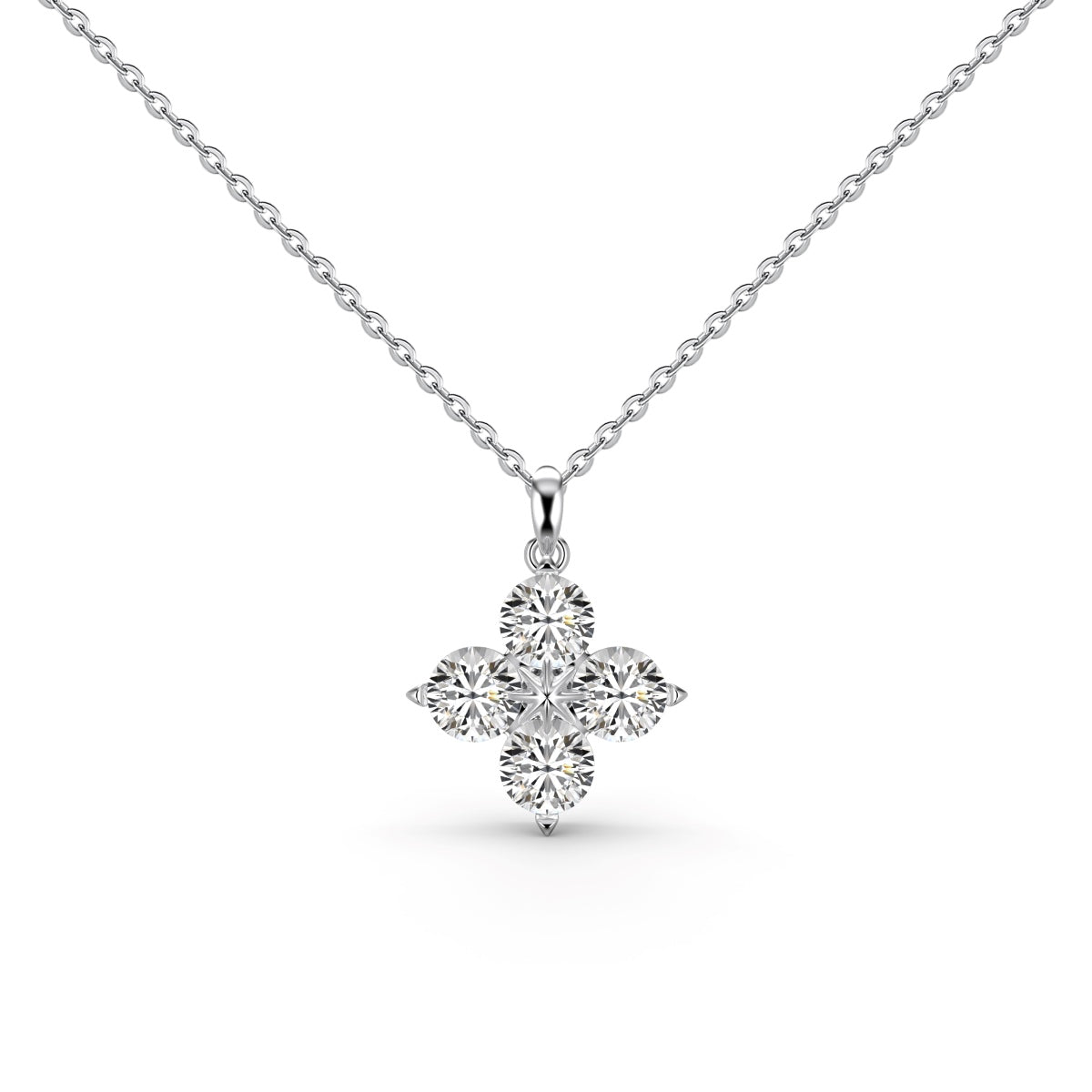 [Glimmer Jewelry]四つ葉のクローバーと八芒星のネックレス